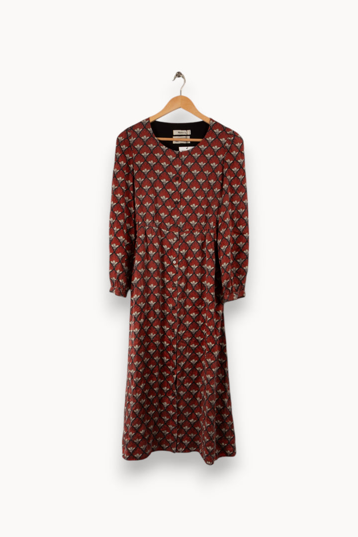 Robe longue rouge à motifs de la marque Mister K | PARAD35518 - Vendu par Paradigme - Image 1