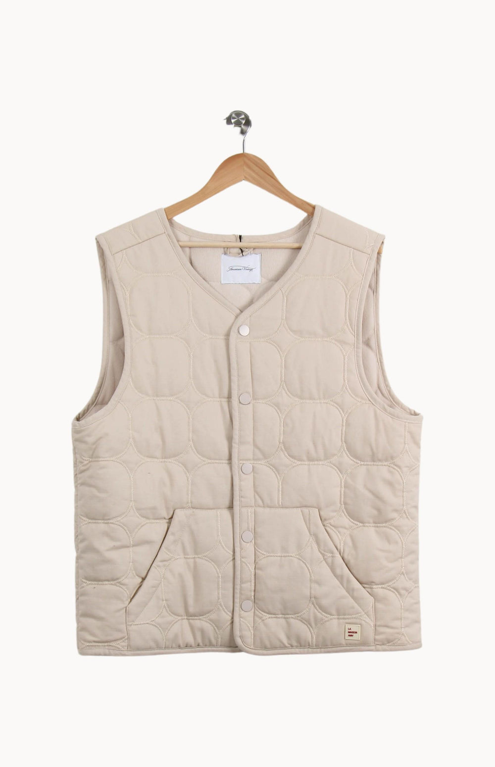 Gilet Matelassé Beige - Taille XL/42 de la marque American Vintage | PARAD35519 - Vendu par Paradigme - Image 2