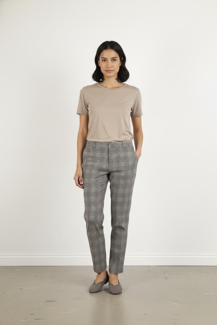 Pantalon Carreaux Marron et Rouge - Taille XL/42