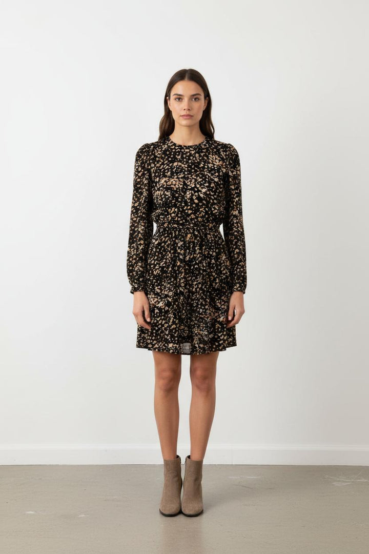 Robe noire à motifs - Taille S/36
