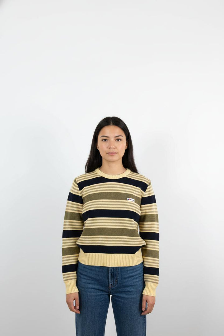 Pull Rayé Jaune et Kaki - Taille S/36