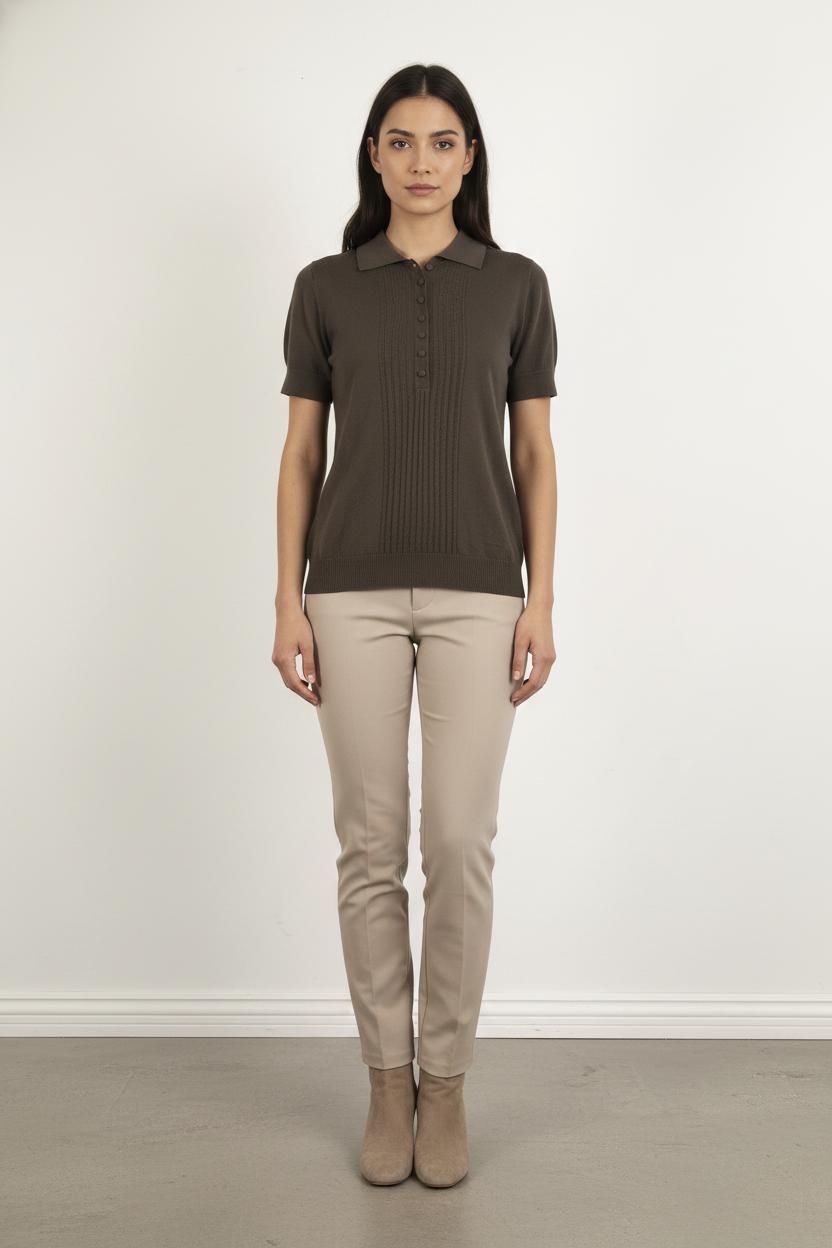 Polo Marron - Taille L/40