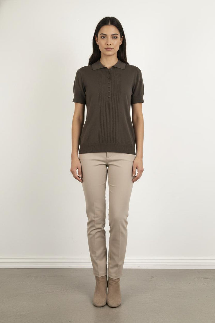 Polo Marron - Taille L/40
