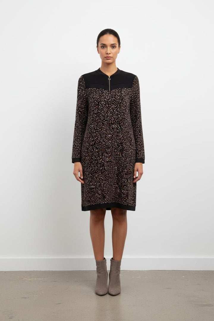 Robe noire à motifs - Taille XL/42