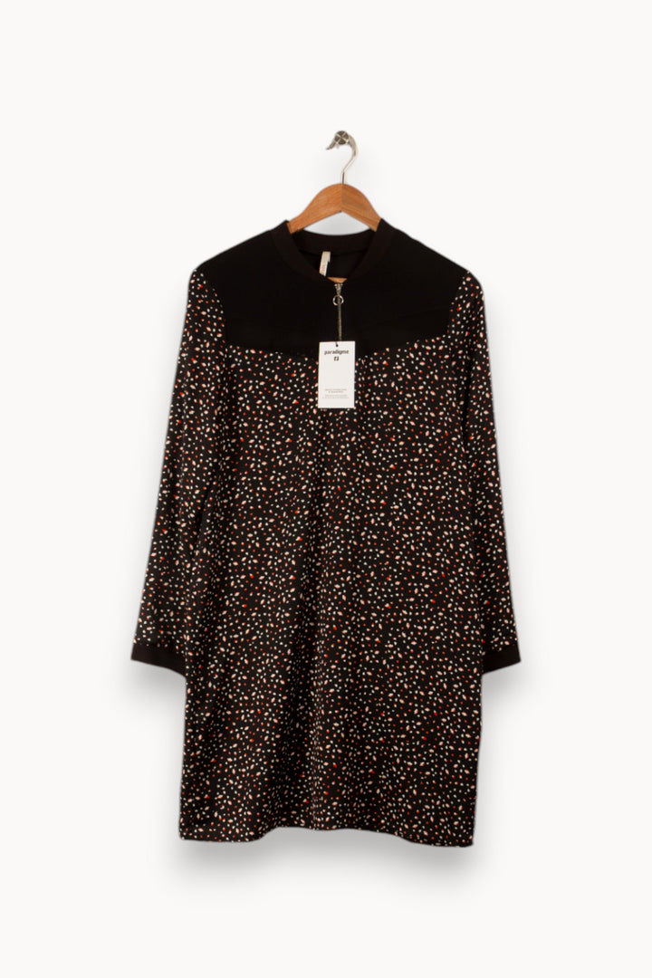 Robe noire à motifs - Taille XL/42 de la marque I.Code | PARAD35576 - Vendu par Paradigme - Image 1