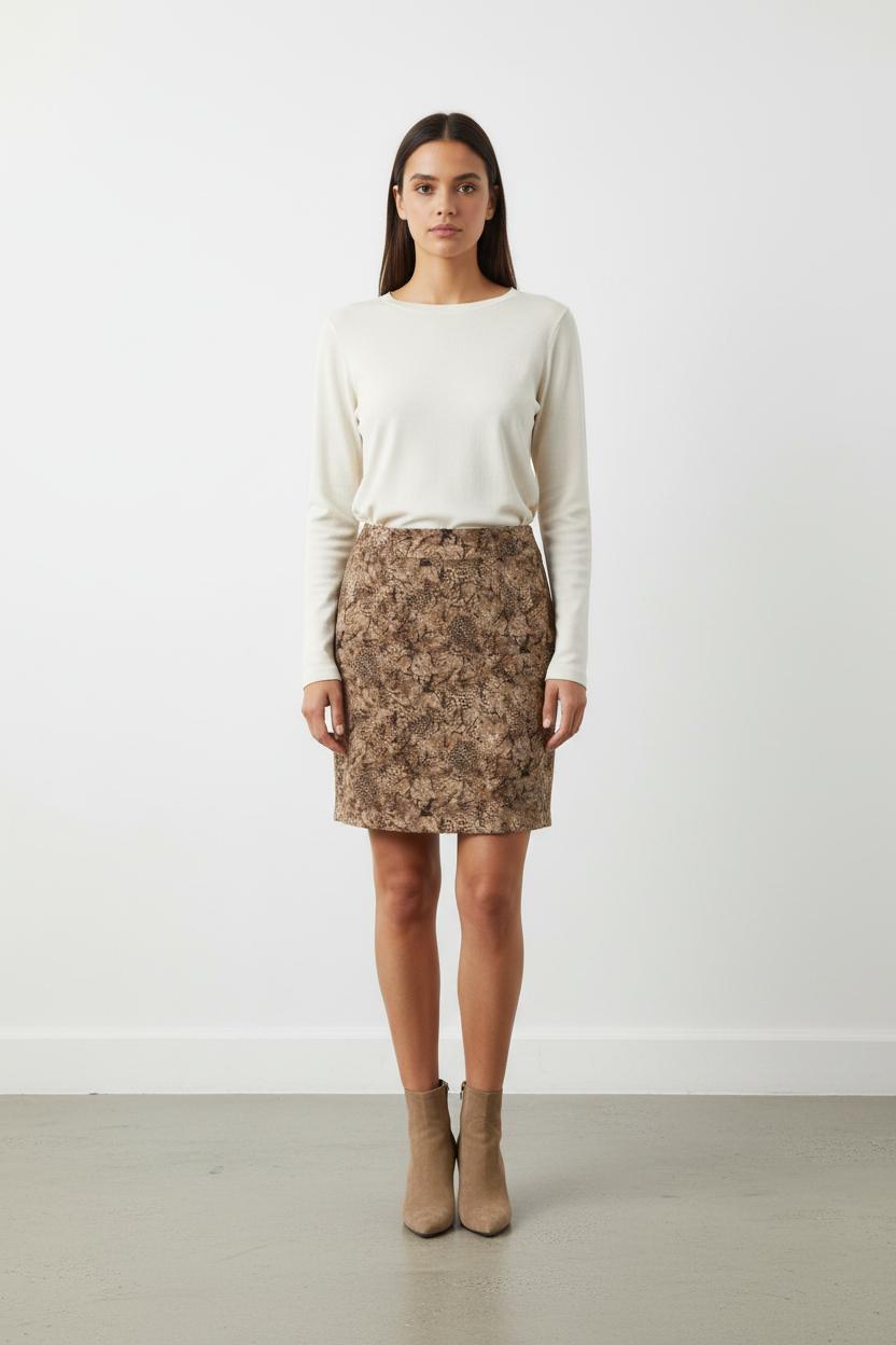 Jupe à motifs marron - Taille M/38