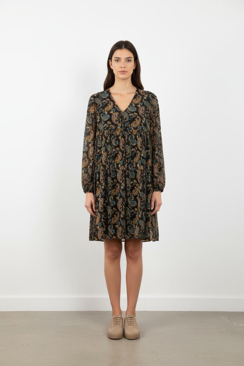Robe noire à motifs - Taille M/38