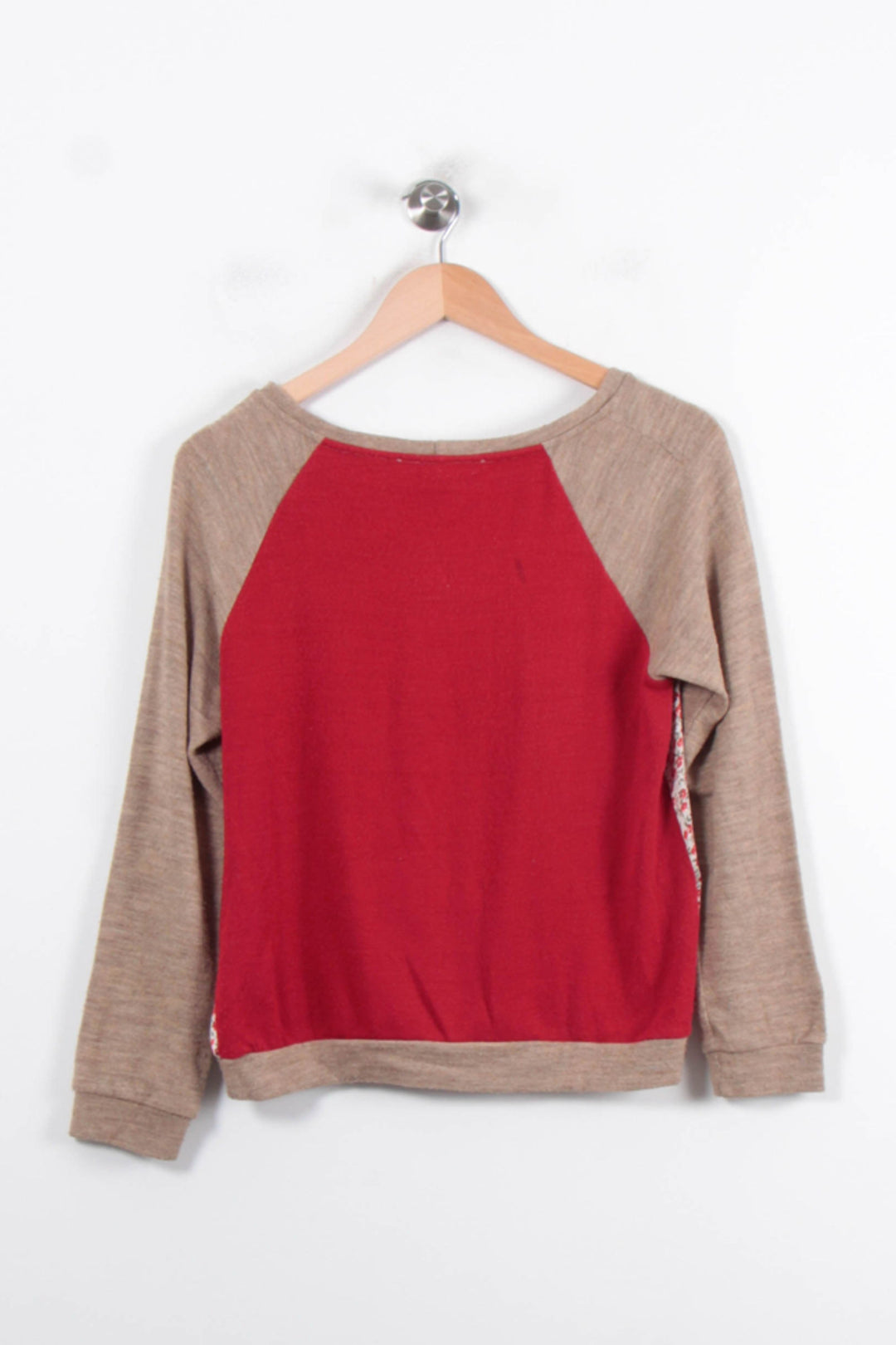Sweat Beige et Fleuris - Taille S/36 de la marque La Fée Maraboutée | PARAD35671 - Vendu par Paradigme - Image 4
