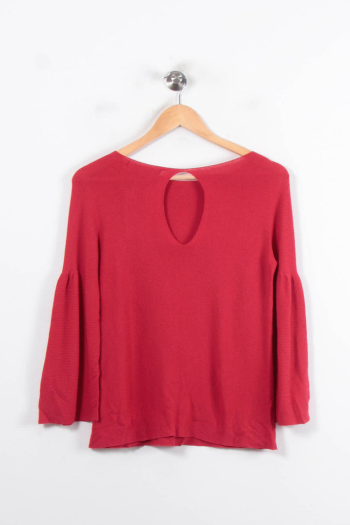Pull Rouge - Taille XS/34 de la marque La Fée Maraboutée | PARAD35674 - Vendu par Paradigme - Image 4