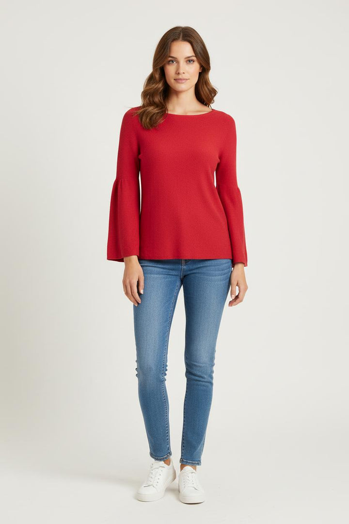 Pull Rouge - Taille XS/34 de la marque La Fée Maraboutée | PARAD35674 - Vendu par Paradigme - Image 1