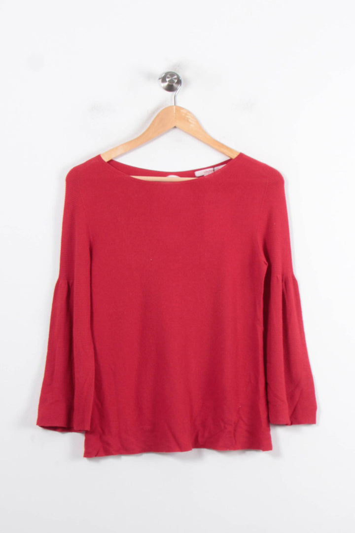Pull Rouge - Taille XS/34 de la marque La Fée Maraboutée | PARAD35674 - Vendu par Paradigme - Image 2