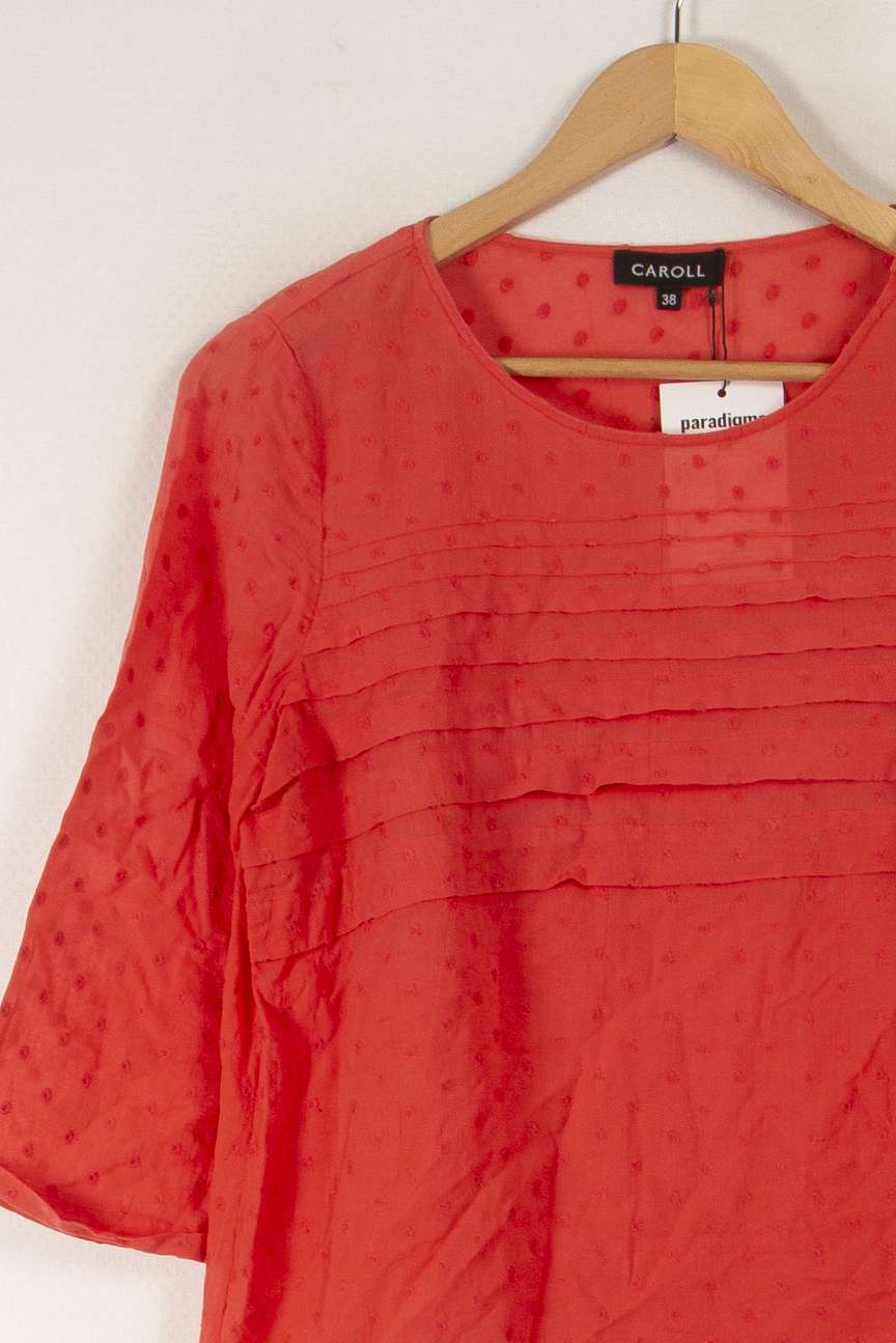 Blouse rouge/rose - Taille M/38 de la marque Caroll | PARAD35689 - Vendu par Paradigme - Image 2