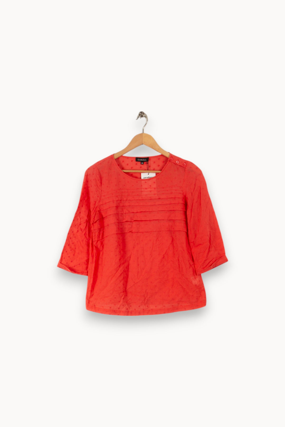 Blouse rouge/rose - Taille M/38 de la marque Caroll | PARAD35689 - Vendu par Paradigme - Image 1