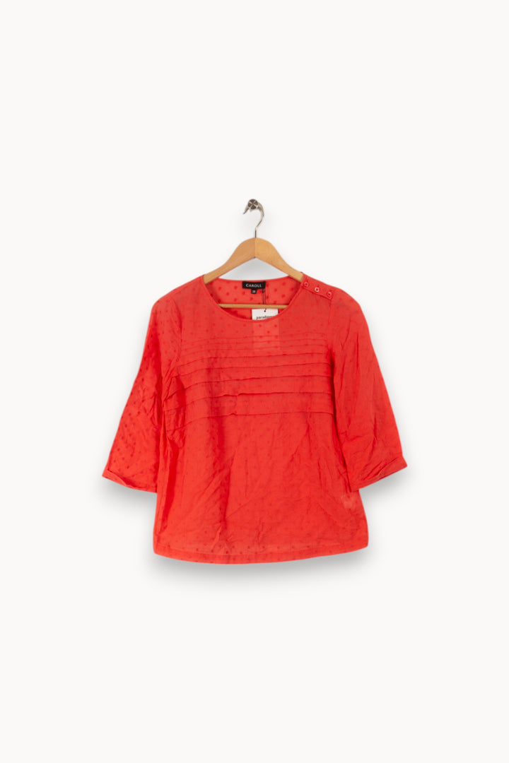 Blouse rouge/rose - Taille M/38 de la marque Caroll | PARAD35689 - Vendu par Paradigme - Image 1
