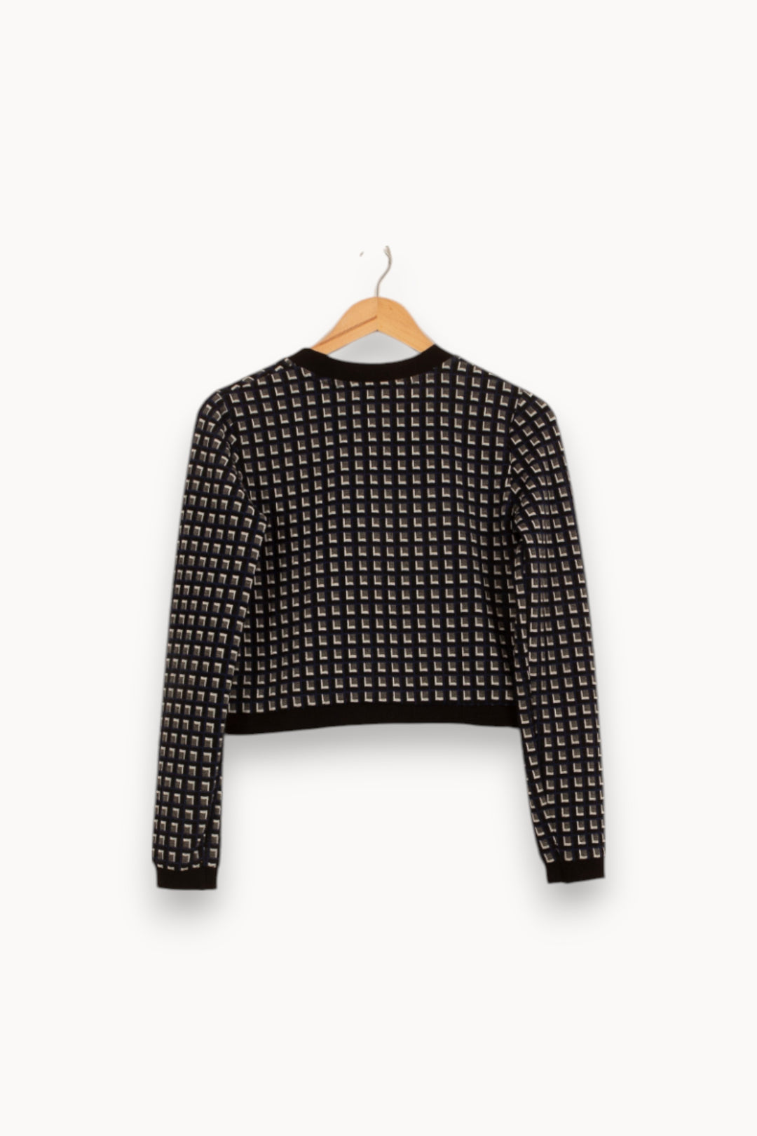 Cardigan Noir et Blanc - Taille XS/34 de la marque La Fée Maraboutée | PARAD35697 - Vendu par Paradigme - Image 4