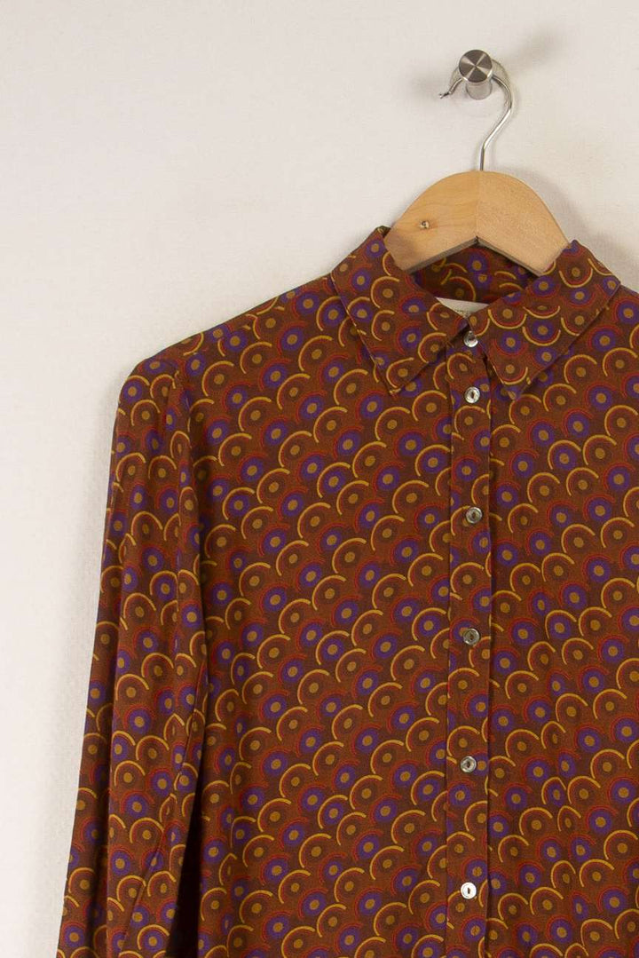 Chemise marron à motifs - Taille S/36 de la marque La Petite Etoile | PARAD35729 - Vendu par Paradigme - Image 2
