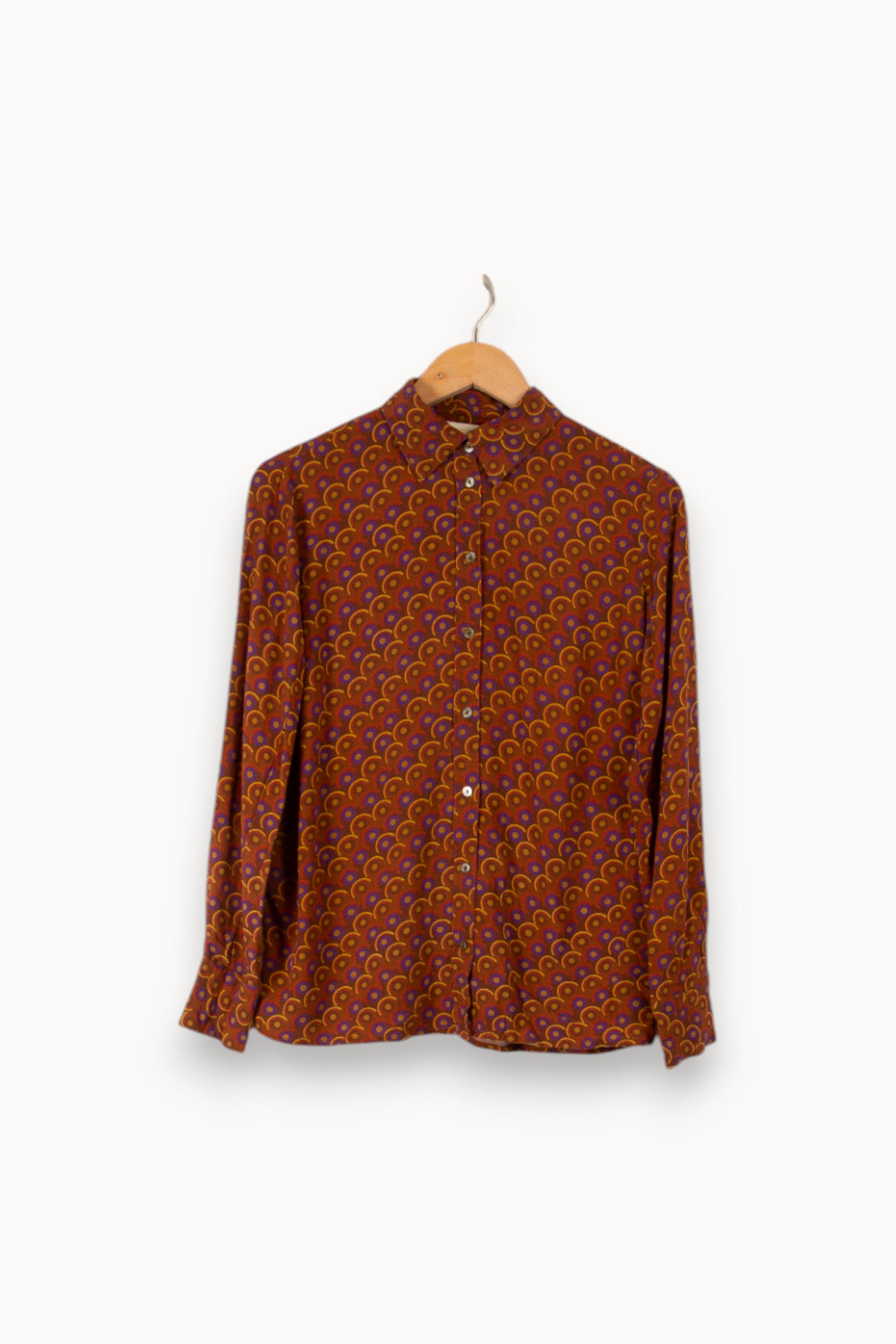 Chemise marron à motifs - Taille S/36 de la marque La Petite Etoile | PARAD35729 - Vendu par Paradigme - Image 1