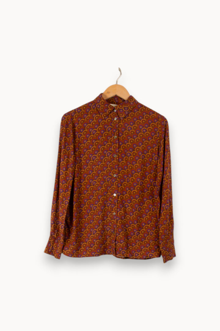 Chemise marron à motifs - Taille S/36 de la marque La Petite Etoile | PARAD35729 - Vendu par Paradigme - Image 1