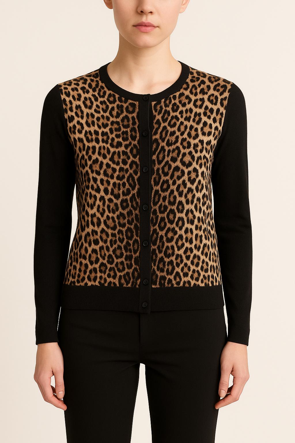 Cardigan Noir et Marron - Taille M/38 de la marque Gerard Darel | PARAD35742 - Vendu par Paradigme - Image 1