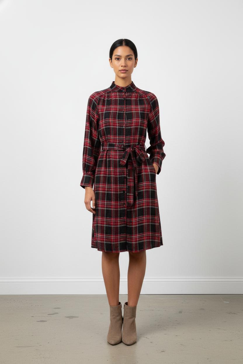 Robe rouge à carreaux - Taille S/36