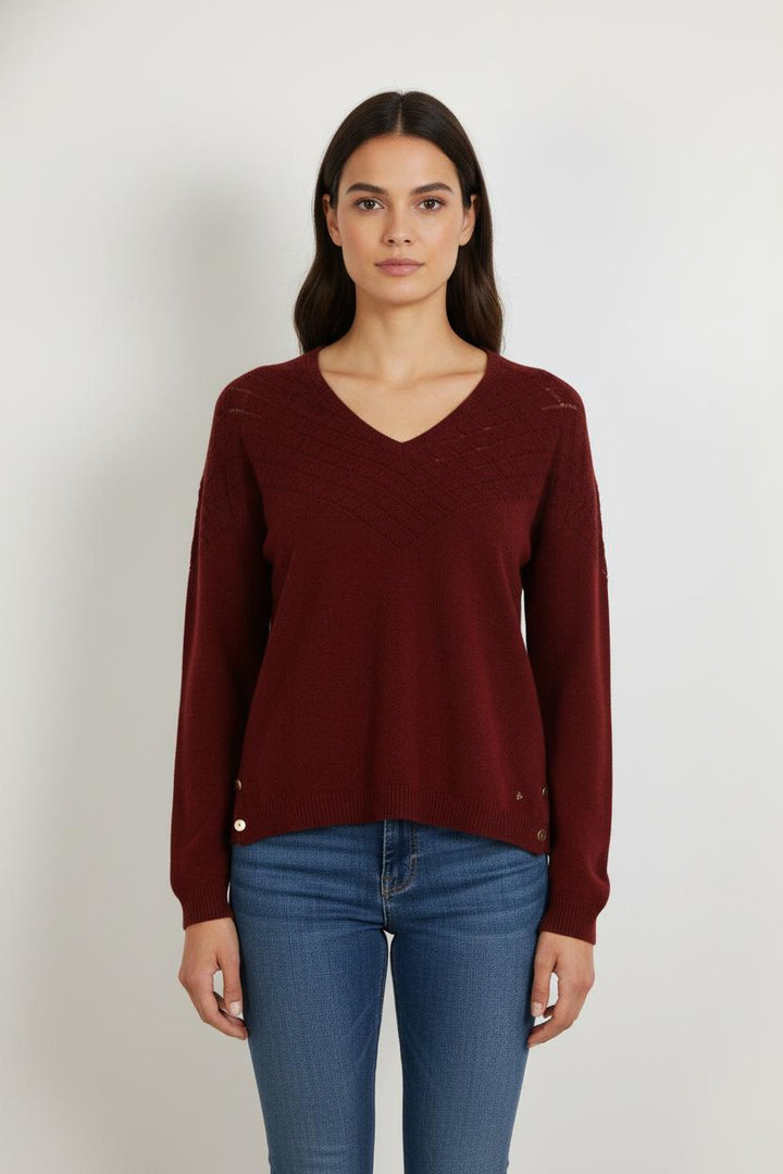 Pull Bordeaux - Taille XS/34