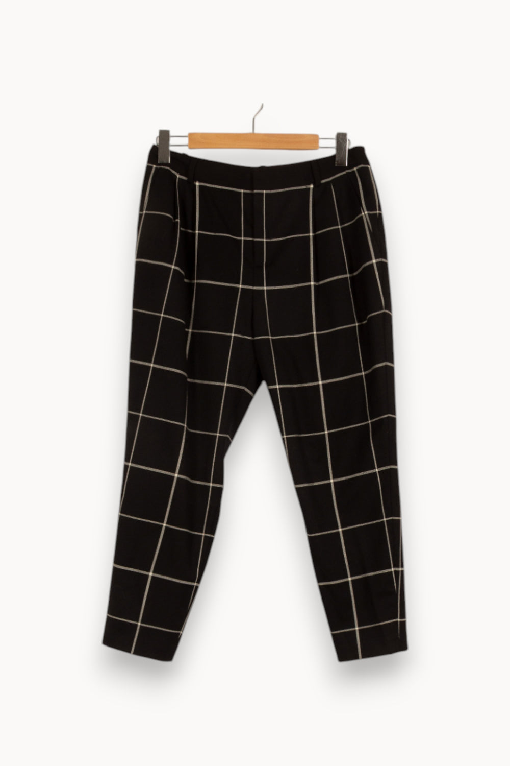 Pantalon noir à carreaux - Taille L/40 de la marque Comptoir des Cotonniers | PARAD35877 - Vendu par Paradigme - Image 1