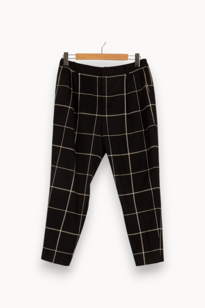 Pantalon noir à carreaux - Taille L/40 de la marque Comptoir des Cotonniers | PARAD35877 - Vendu par Paradigme - Image 1