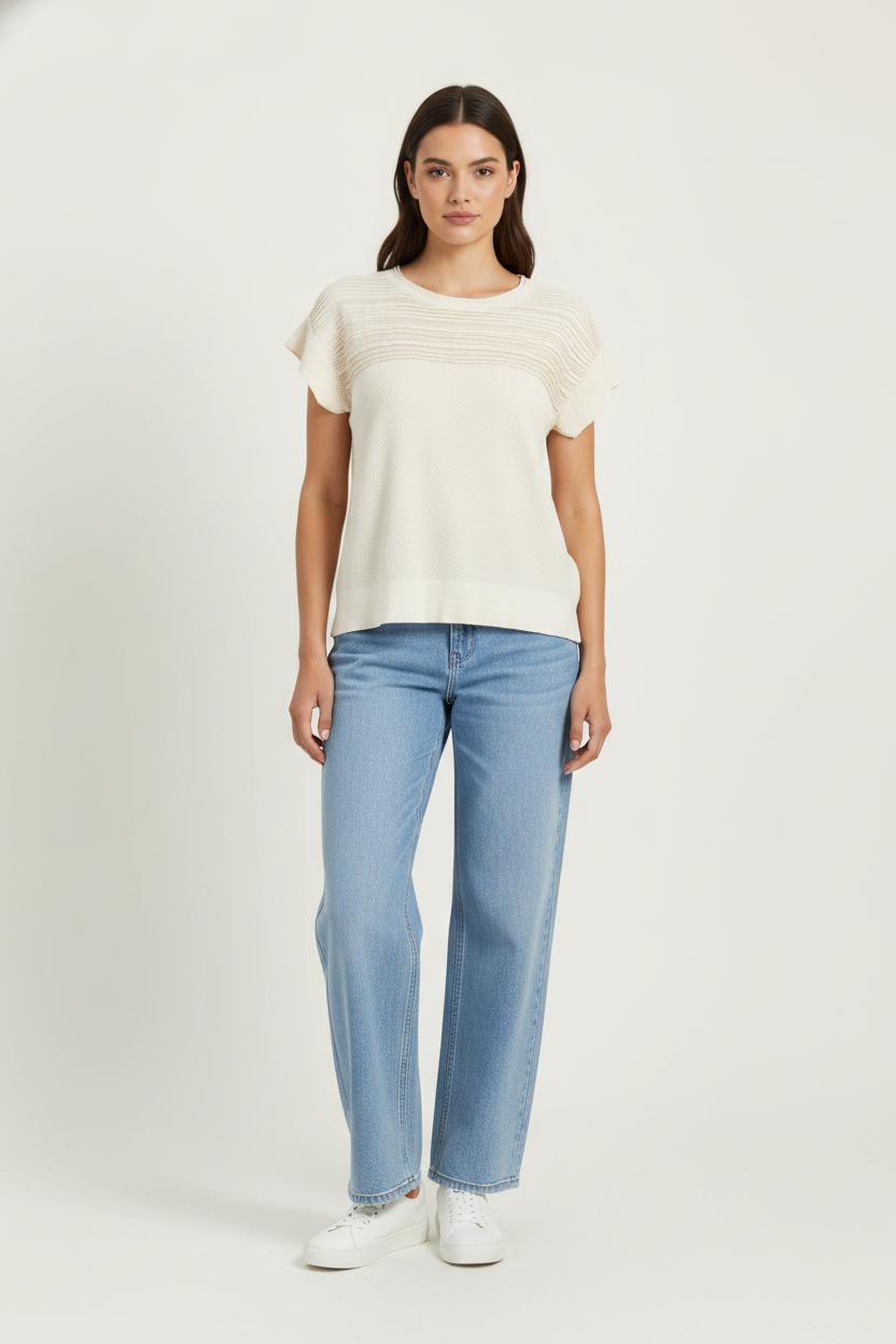 T-shirt Beige - Taille M/38 de la marque La Fée Maraboutée | PARAD35895 - Vendu par Paradigme - Image 1