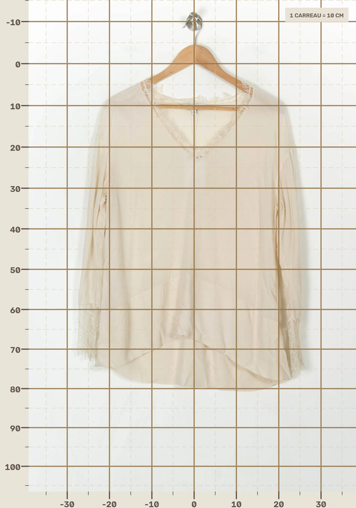 Blouse beige - Taille S/36 de la marque IRO | PARAD35935 - Vendu par Paradigme - Image 4