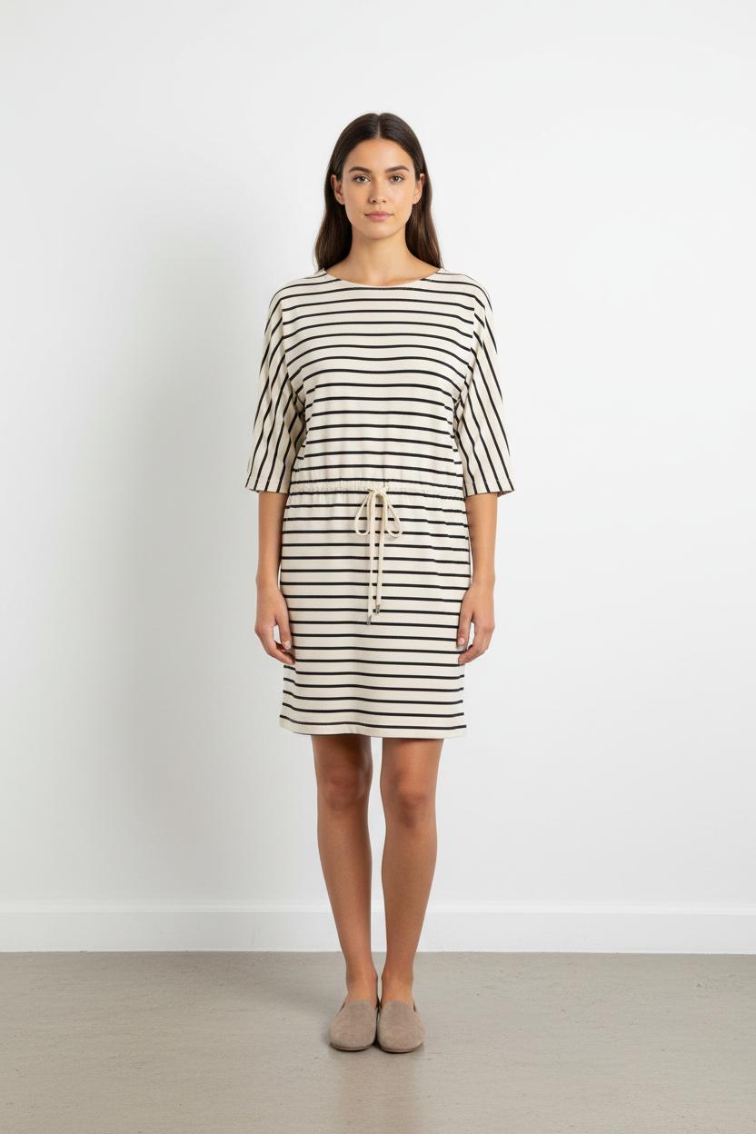 Robe beige à rayures - Taille S/36