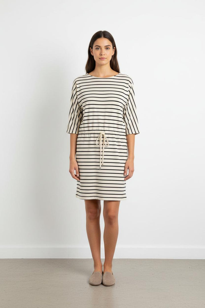 Robe beige à rayures - Taille S/36