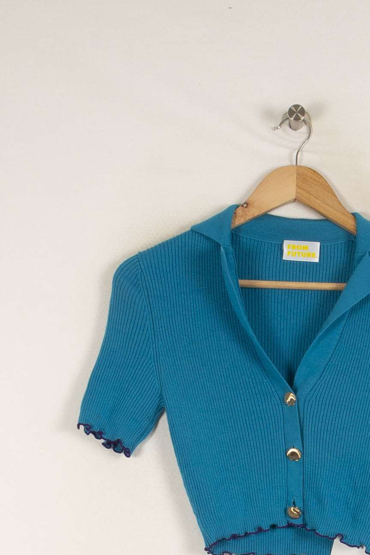 Cardigan bleu - Taille XS/34 de la marque From Future | PARAD36003 - Vendu par Paradigme - Image 2