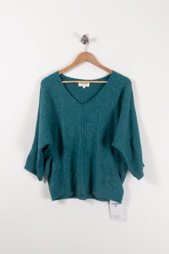 Pull Vert - Taille Unique de la marque Grace & Mila | PARAD36014 - Vendu par Paradigme - Image 2
