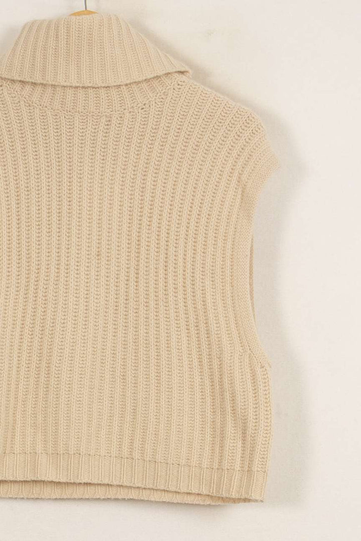 Pull Sans Manches Beige - Taille S/36 de la marque From Future | PARAD36075 - Vendu par Paradigme - Image 3