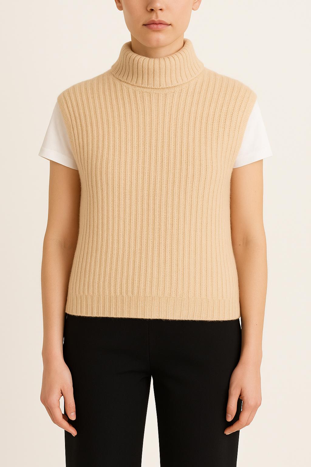Pull Sans Manches Beige - Taille S/36 de la marque From Future | PARAD36075 - Vendu par Paradigme - Image 1