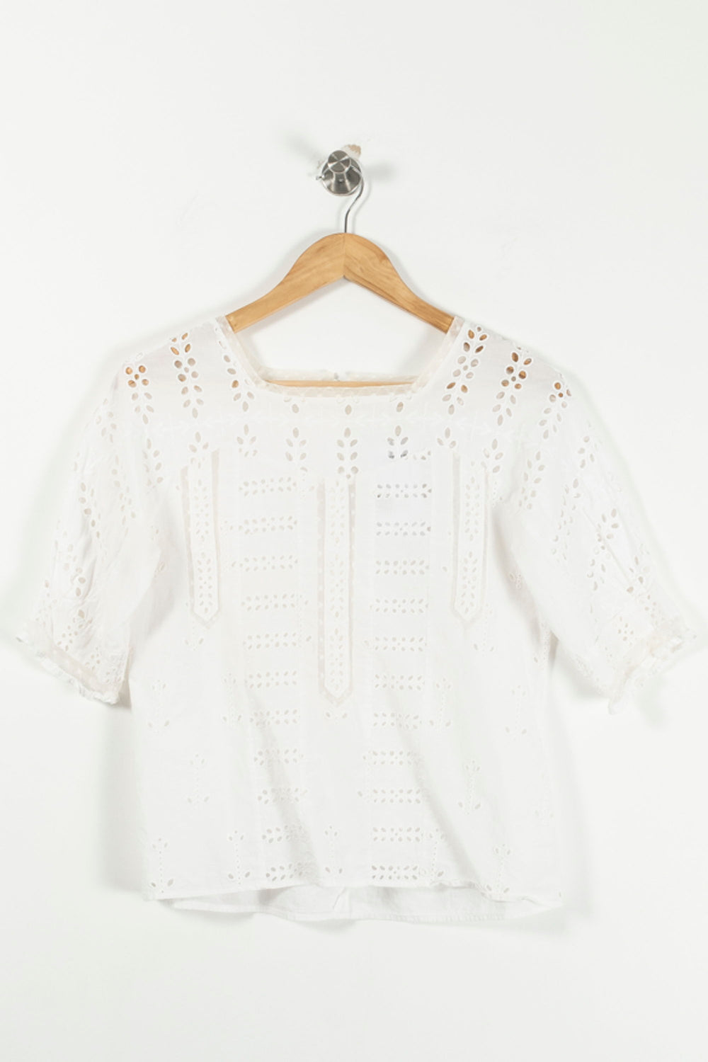 Blouse Brodée Blanche - Taille M/38 de la marque Maje | PARAD36084 - Vendu par Paradigme - Image 2