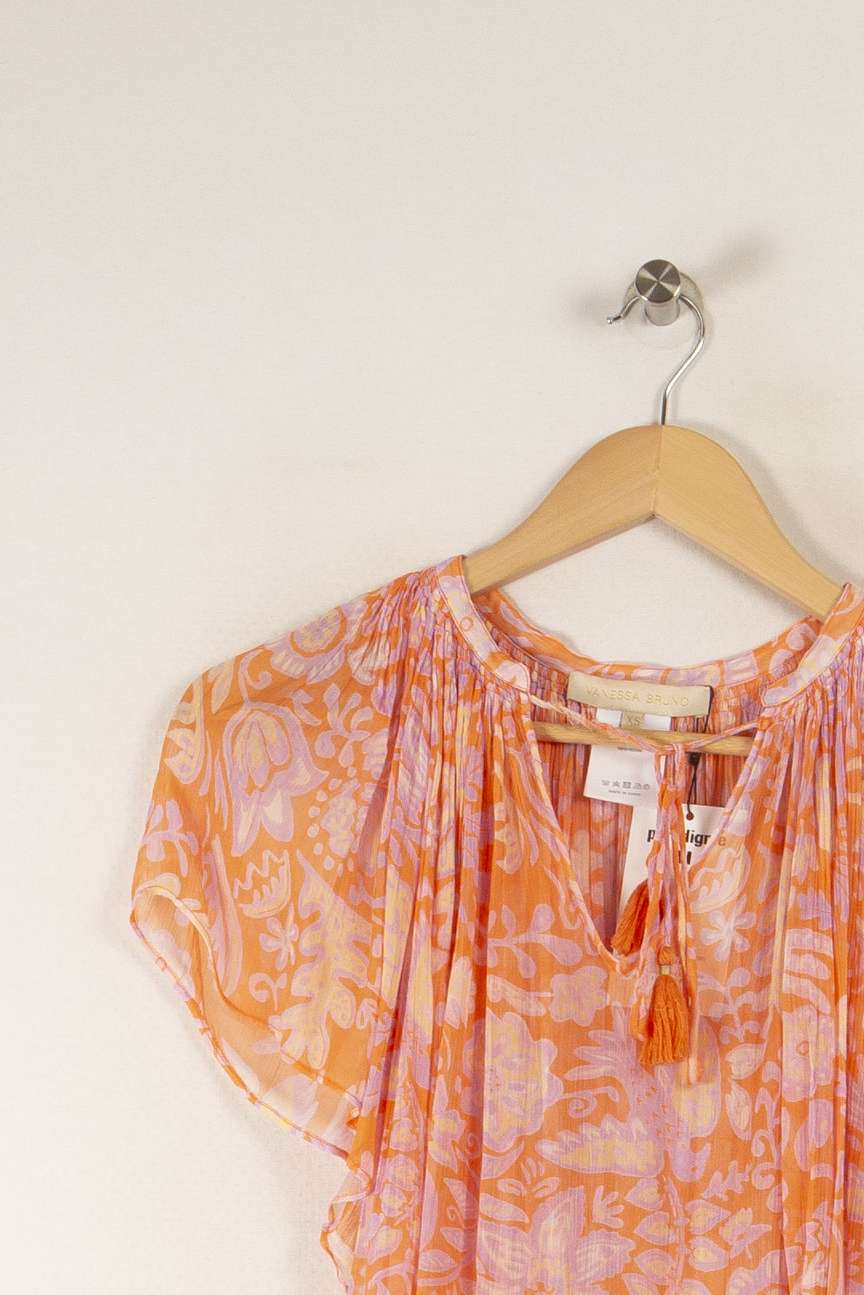 Blouse orange/rose - Taille XS/34 de la marque Vanessa Bruno | PARAD36095 - Vendu par Paradigme - Image 2