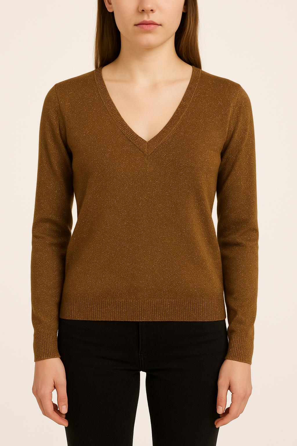 Pull Col V Marron - Taille M/38 de la marque Joseph | PARAD36101 - Vendu par Paradigme - Image 1