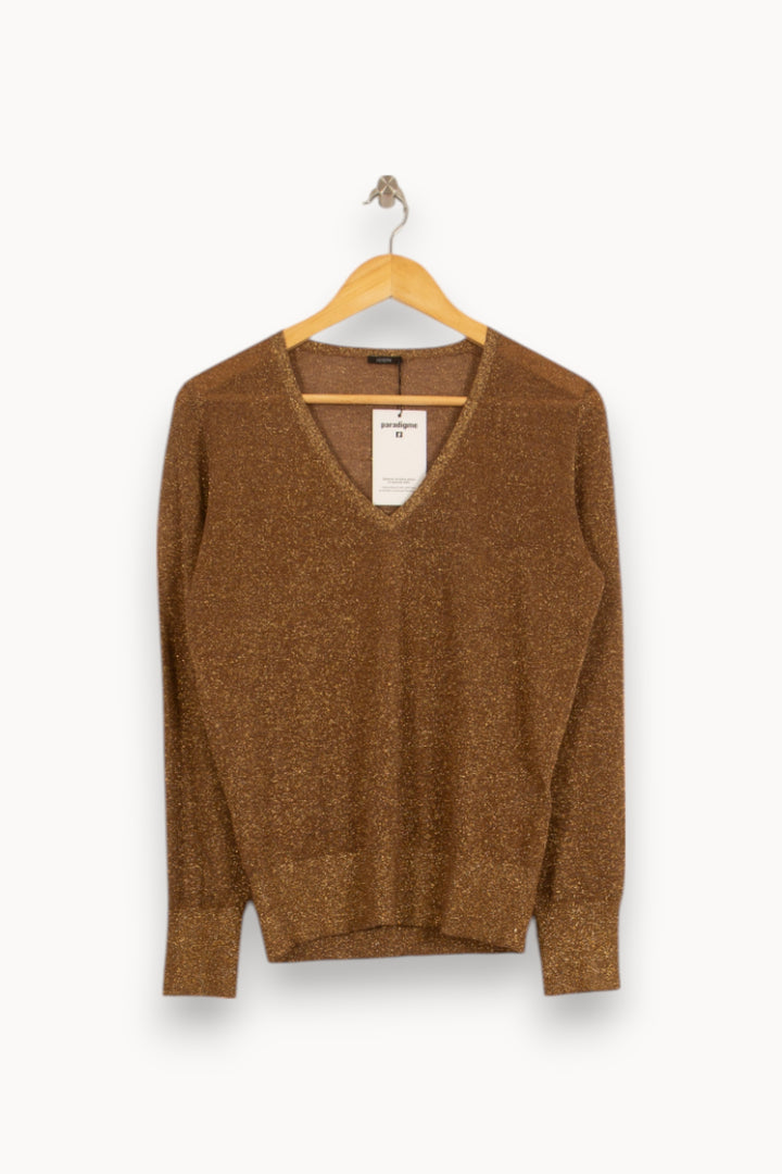 Pull Col V Marron - Taille M/38 de la marque Joseph | PARAD36101 - Vendu par Paradigme - Image 2