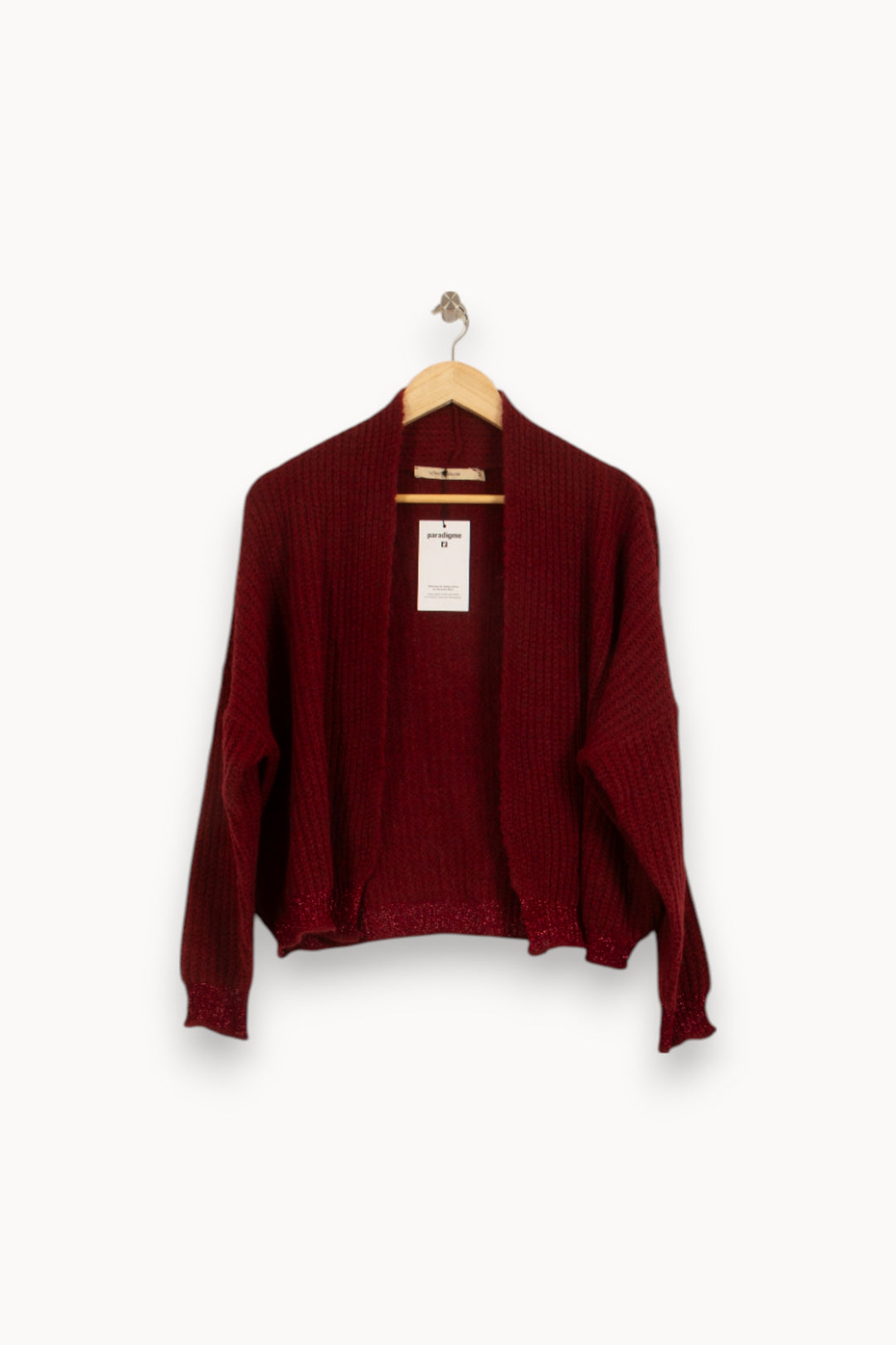 Gilet Bordeaux - Taille M/38 de la marque La Fée Maraboutée | PARAD36104 - Vendu par Paradigme - Image 2