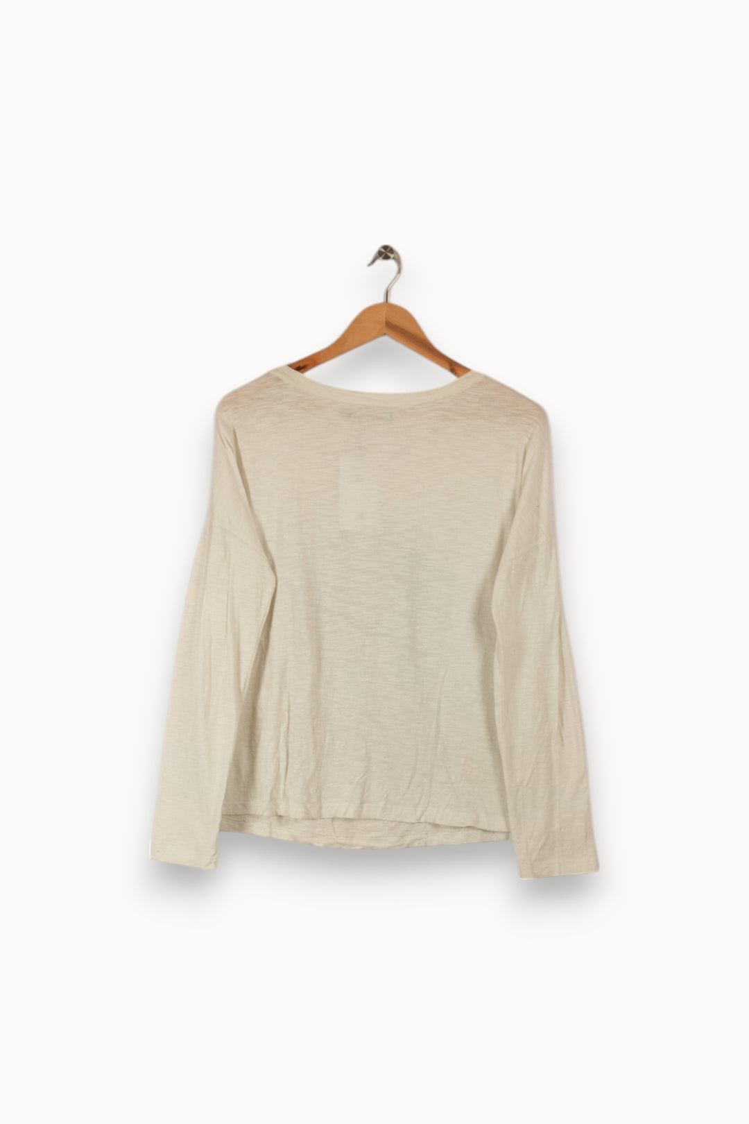 T-shirt manches longues blanc avec détails - Taille M/38 de la marque Bérénice | PARAD36117 - Vendu par Paradigme - Image 3