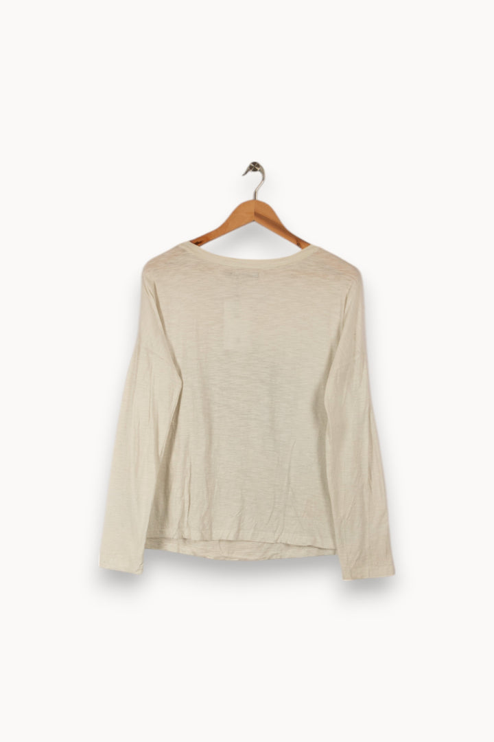 T-shirt manches longues blanc avec détails - Taille M/38 de la marque Bérénice | PARAD36117 - Vendu par Paradigme - Image 3