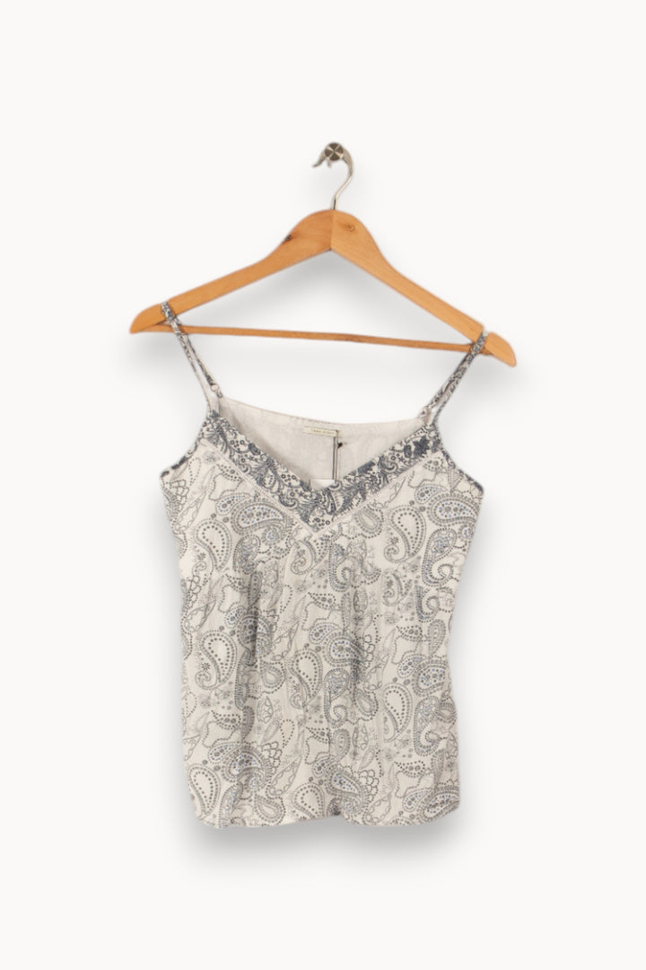 Top blanc à motifs - Taille M/38 de la marque IKKS | PARAD36122 - Vendu par Paradigme - Image 1