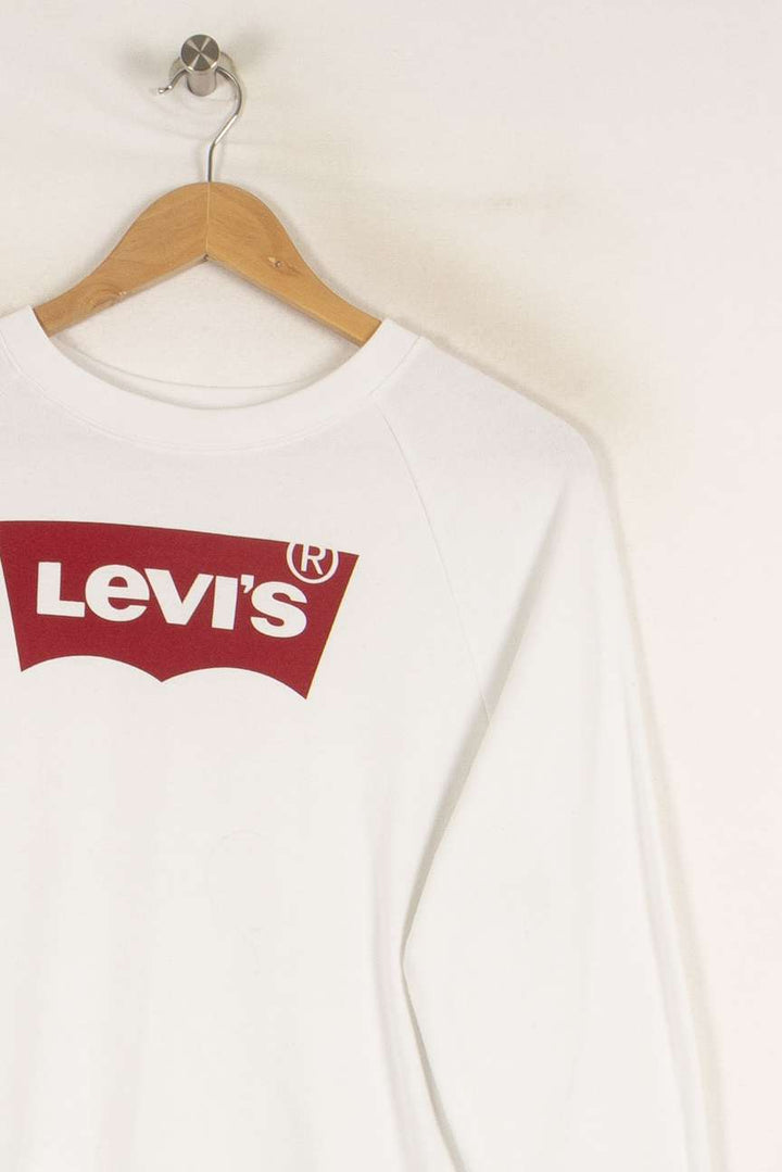 Sweatshirt blanc - Taille XS/34 de la marque Levi's | PARAD36126 - Vendu par Paradigme - Image 2
