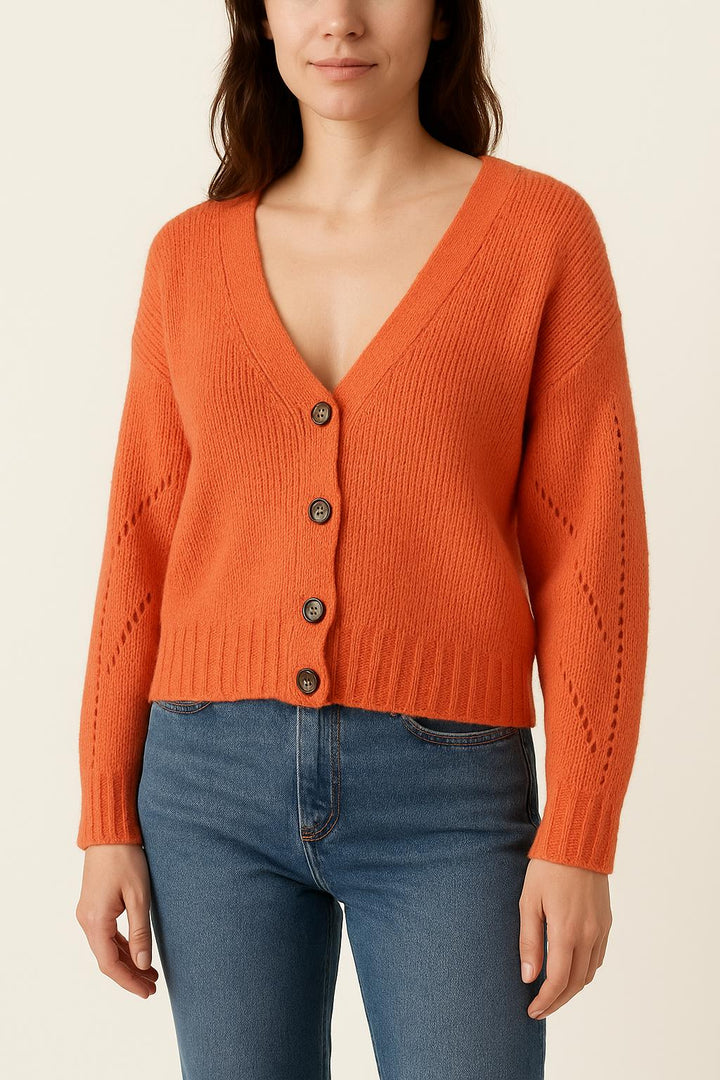 Gilet Orange - Taille M/38 de la marque La Fée Maraboutée | PARAD36174 - Vendu par Paradigme - Image 1