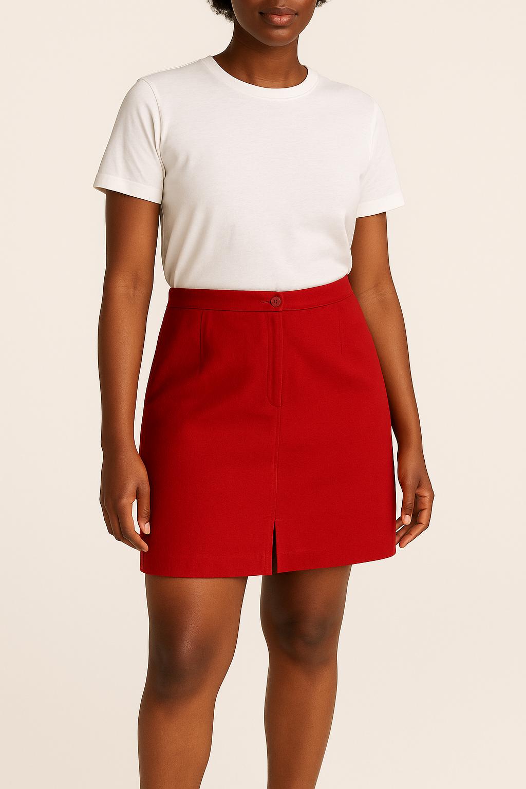 Jupe Droite Rouge - Taille L/40 de la marque Galeries Lafayette | PARAD36184 - Vendu par Paradigme - Image 1