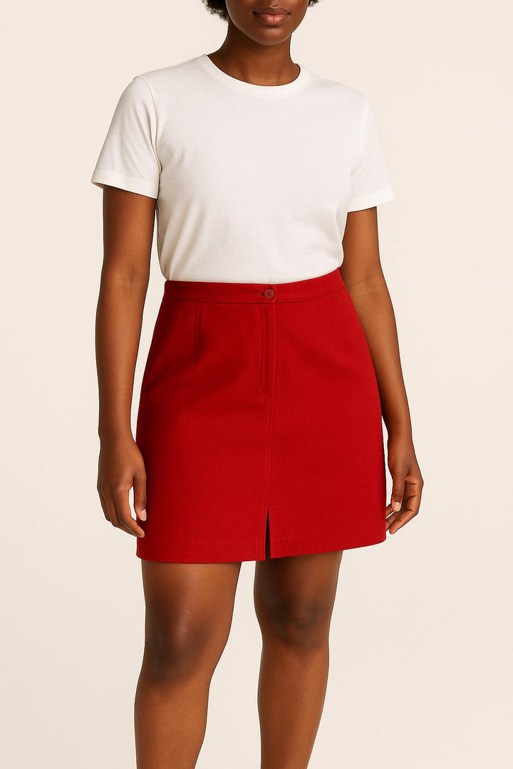 Jupe Droite Rouge - Taille L/40 de la marque Galeries Lafayette | PARAD36184 - Vendu par Paradigme - Image 1