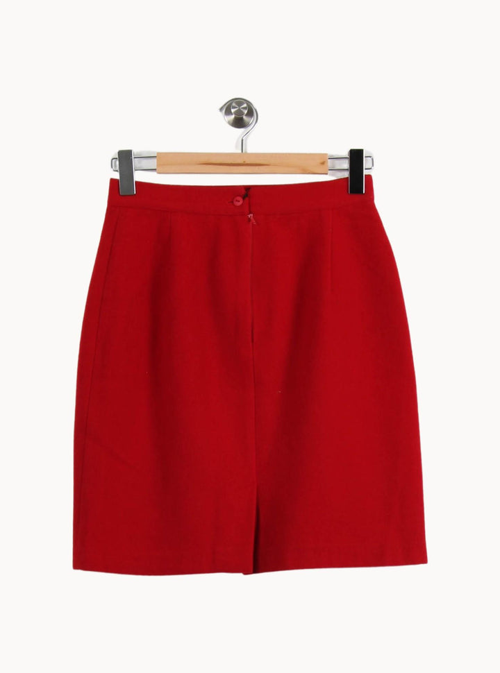 Jupe Droite Rouge - Taille L/40 de la marque Galeries Lafayette | PARAD36184 - Vendu par Paradigme - Image 2