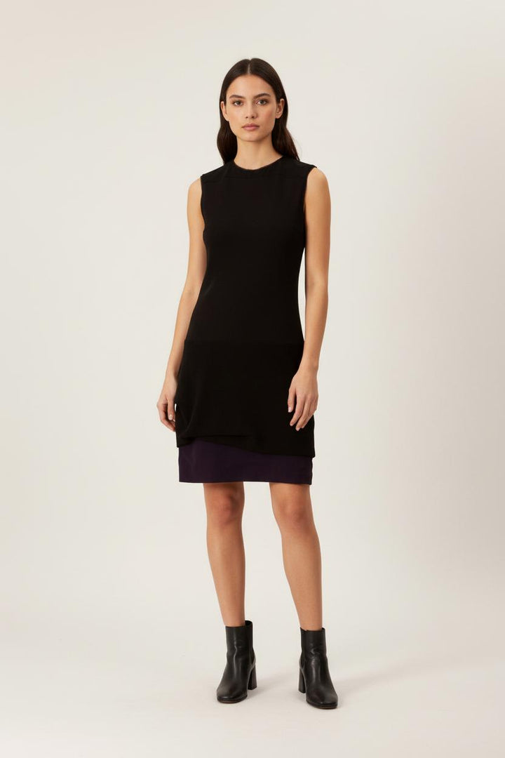 Robe Noire et Violette - Taille L/40 de la marque Maje | PARAD36203 - Vendu par Paradigme - Image 1