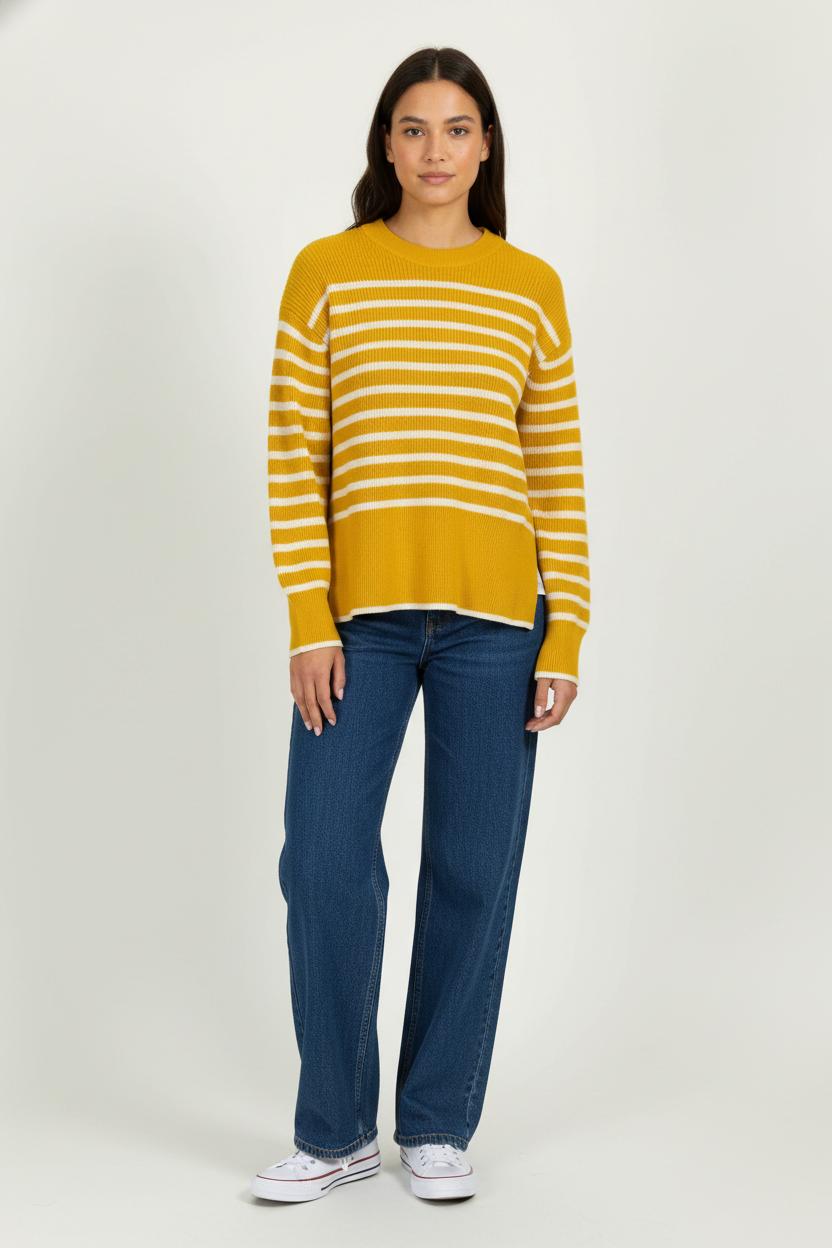 Pull jaune et blanc - Taille S/36 de la marque Closed | PARAD36214 - Vendu par Paradigme - Image 1